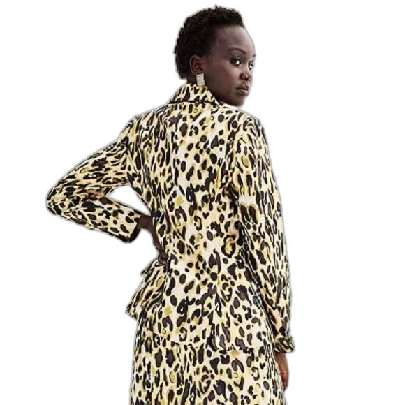 Nine West Skirt Suit Size XXL Leopard Jacquard 2-Piece Set Blazer & Skirt NWT - Picture 3 of 15